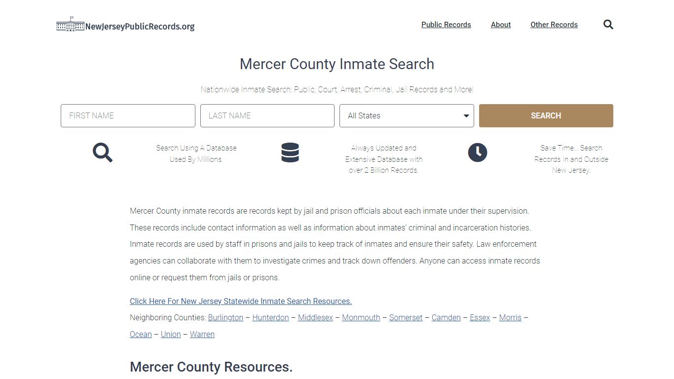Mercer County Inmate Search - MCSO Current & Past Jail Records