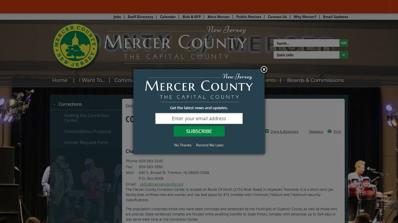 Corrections | Mercer County, NJ